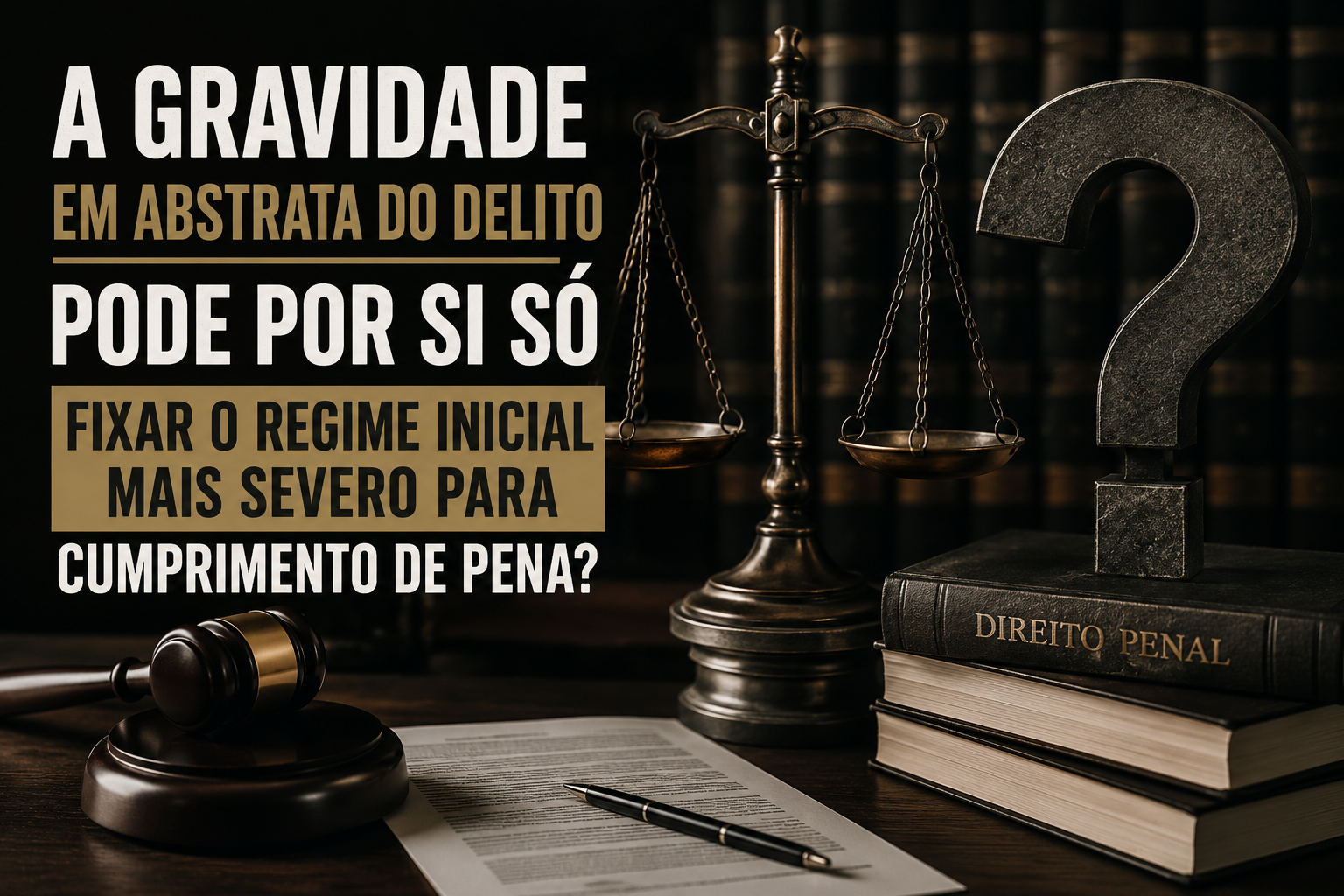 A gravidade em abstrata do delito pode por si só fixar o regime inicial mais severo para cumprimento de pena?